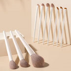 Professional 13-Piece Makeup Brush & Beauty Blender Set – Premium Soft Bristles (White Edition)