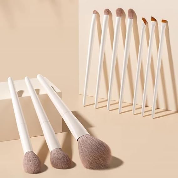 Professional 13-Piece Makeup Brush & Beauty Blender Set – Premium Soft Bristles (White Edition)