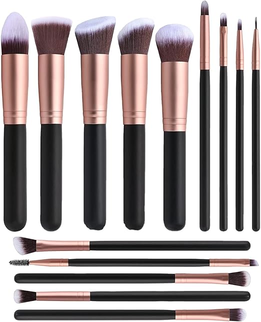 Professional 15-Piece Makeup Brush Set – Premium Soft Bristles for Face & Eye Makeup