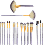 Professional Makeup Brush Set – 20 Pieces with Premium Storage Pouch (Rose Gold Finish)