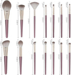 Professional Makeup Brush Set – 20 Pieces with Premium Storage Pouch (Rose Gold Finish)