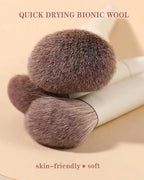 Professional White Makeup Brush Set – 10 Pieces with Elegant Storage Pouch