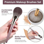 Professional Makeup Brush Set – 12 Pieces (Rose Purple Edition)