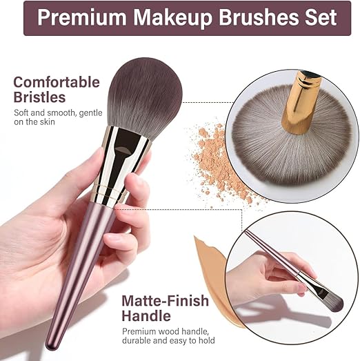 Professional Makeup Brush Set – 12 Pieces (Rose Purple Edition)