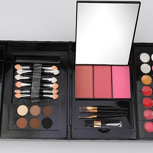 All-in-One Professional Mega Makeup Palette – 180+ Colors Full Glam Kit with Blush, Lip Shades, Brushes & Carry Bag