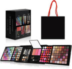 All-in-One Professional Mega Makeup Palette – 180+ Colors Full Glam Kit with Blush, Lip Shades, Brushes & Carry Bag