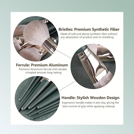 Premium Soft Makeup Brush Set – Professional Face & Eye Brushes with Dense Bristles