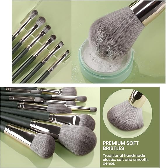 Premium Soft Makeup Brush Set – Professional Face & Eye Brushes with Dense Bristles
