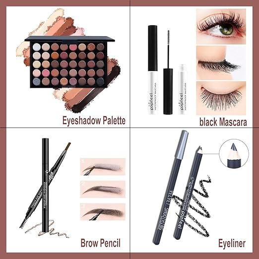 ALL YOUR EYES – 50+ Shades Pro Eye Makeup Kit with Eyeshadow Palette, Eyeliner, Brow Pencil, Mascara & Eye Tools