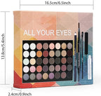 ALL YOUR EYES – 50+ Shades Pro Eye Makeup Kit with Eyeshadow Palette, Eyeliner, Brow Pencil, Mascara & Eye Tools