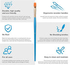 Professional Artist Paint Brush Set – 10 Pieces Nylon Hair Brushes for Acrylic, Oil & Watercolor