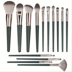 Professional Makeup Brush Set with Leather Pouch – 15 Pieces (Premium Quality)